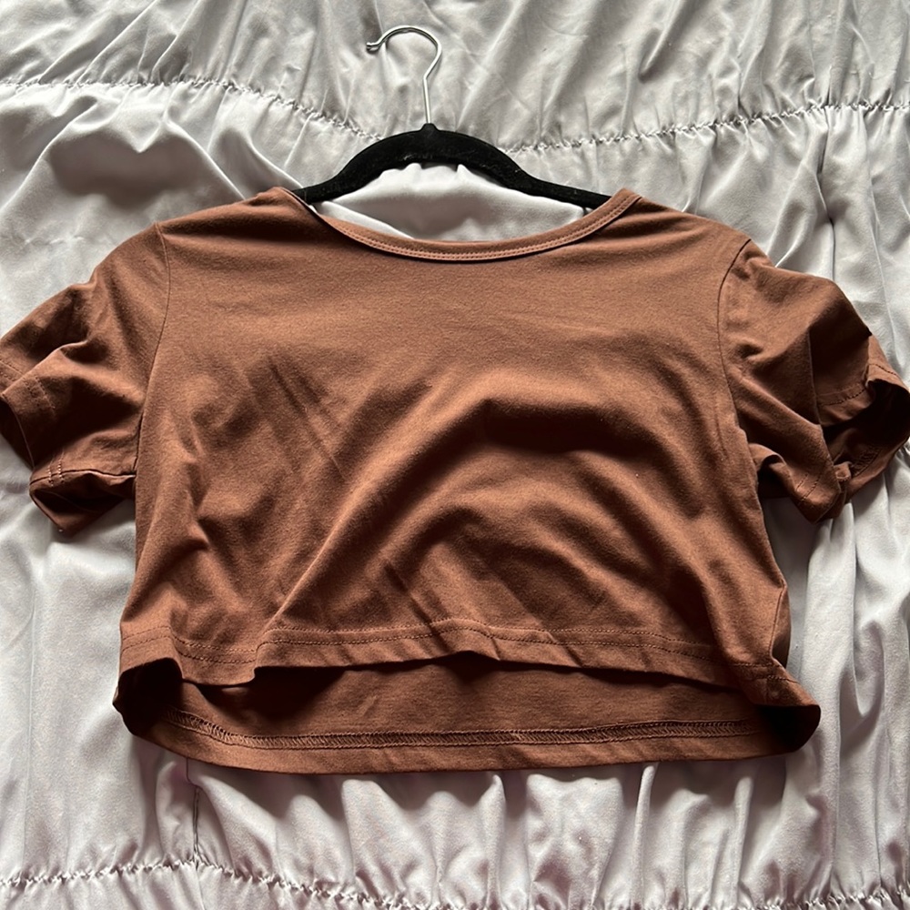 Brown crop top